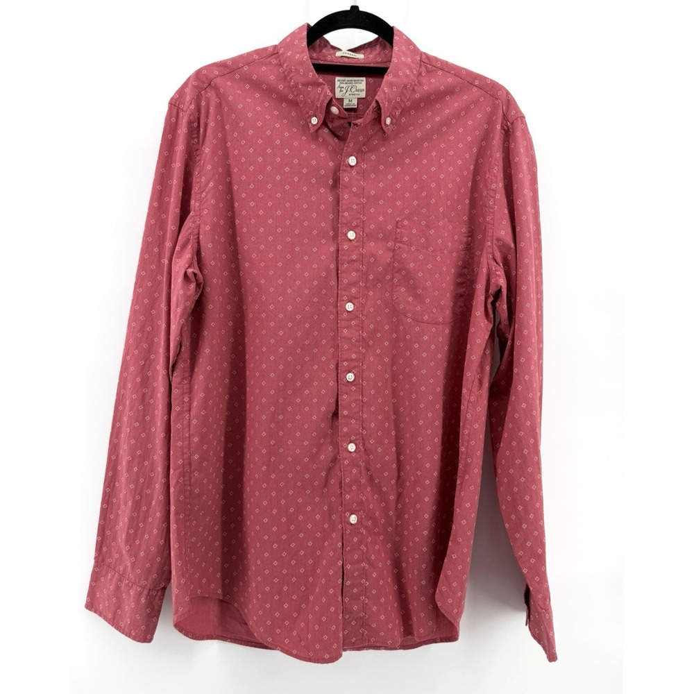 NWT Sewn For J.Crew Classic Fit Stretch Oxford Red Preppy Button Shirt Men M NEW